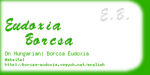 eudoxia borcsa business card